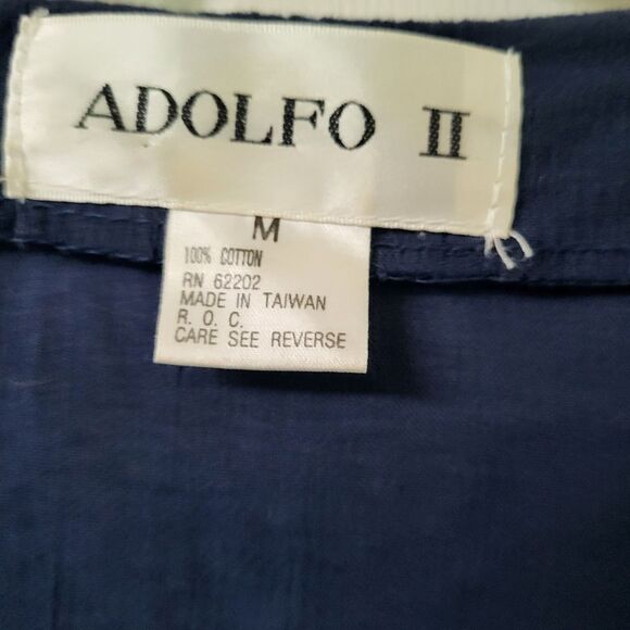 2/$30 Vintage Navy Jacket with Gold Accents - Size Medium - Picture 4 of 5